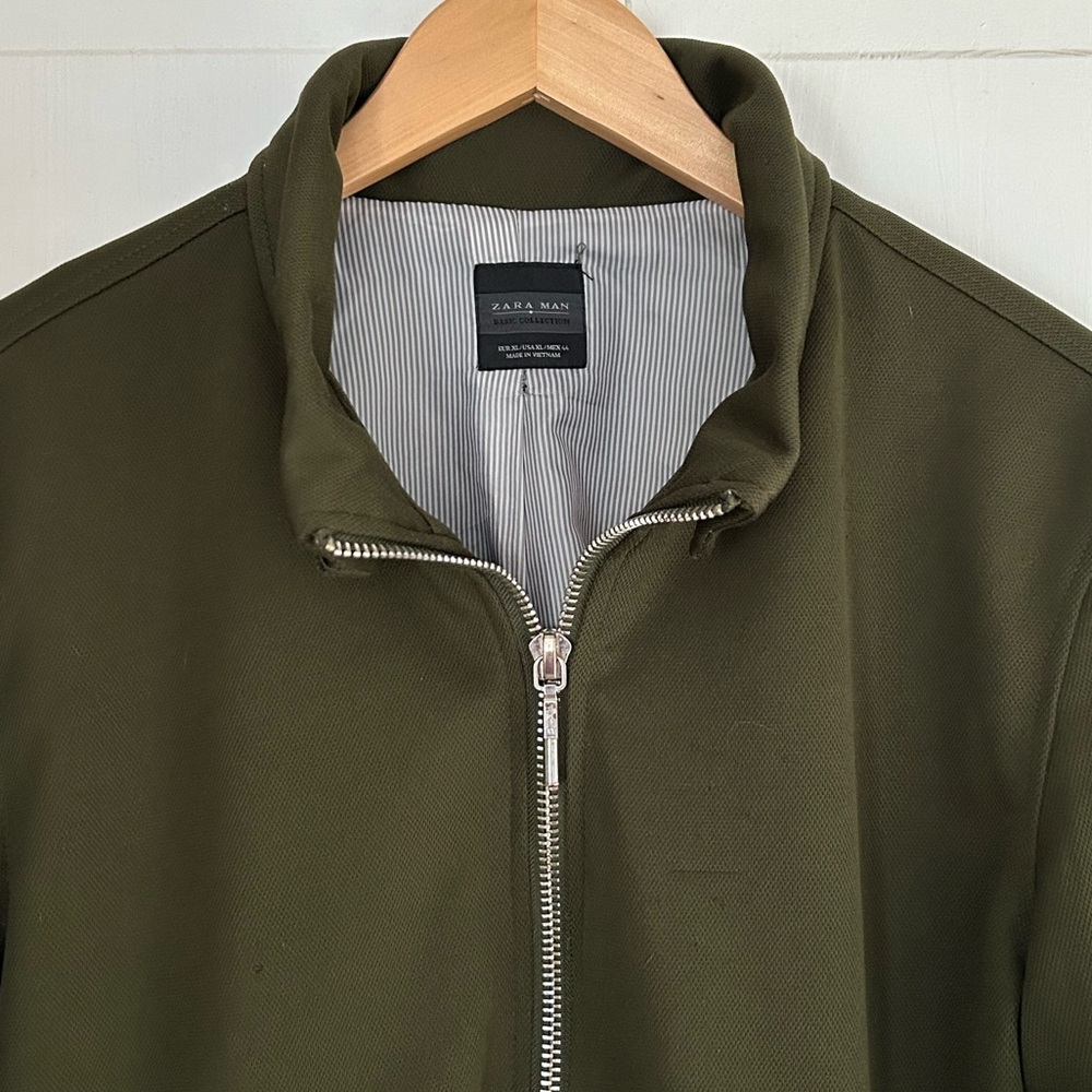 Zara Man Basic Collection Size XL Vintage Long Sleeve Full Zip Jacket